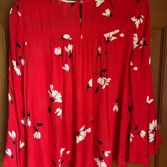 Joie Red Silk Blouse (Size Medium) - Picture 3 of 6